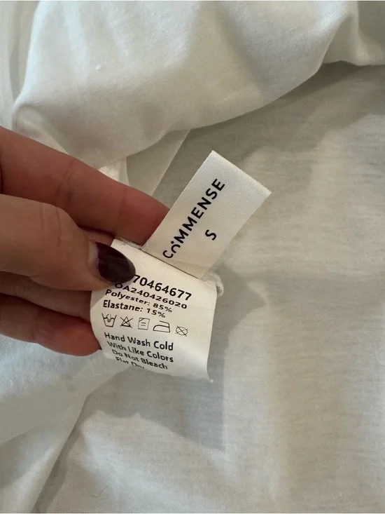 Commense Ruched Drawstring Mini Dress - White - Size Small (NWOT) - Picture 5 of 5